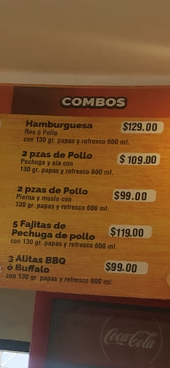 Pollo Frito Ninfa Menu - Image 1
